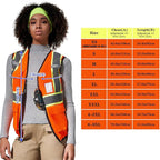 AYKRM Custom Logo Personalised Printed High Visibility Reflective 2 two tone work construction Safety Vest
