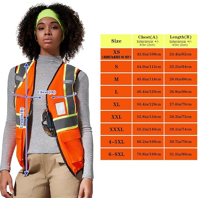 AYKRM Custom Logo Personalised Printed High Visibility Reflective 2 two tone work construction Safety Vest
