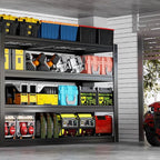 68" Wide Heavy Duty Garage Shelving Units, 4-Tier Deep Storage Shelves,Black Metal Garage Shelves,Steel Shelf,Large Storage Rack,Industrial Shelving for Shop, 68" W x 20" D x 68" H