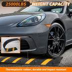 Heavy Duty Speed Bumps for Driveway, 39.4" 2 Pack Rubber Speed Bumps, 2 Channel Modular Traffic Speed Bump Hump Cable Protector Ramps for Asphalt Concrete Gravel Driveway Road with 6 Bolt Spikes