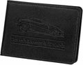 HARFINGTON Car Registration and Insurance Holder PU Leather Vehicle Glove Box Organizer Storage Accessories Car ID Holder with 6 Pockets for License ID Card Bank Card Documents, Black