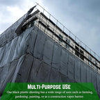 Farm Plastic Supply - Black Plastic Sheeting - 6 mil - (32' x 100') - Black Plastic Tarp, Polyethylene Vapor Barrier Plastic Sheeting, Black Painters Tarp, Roll of Heavy Duty Plastic