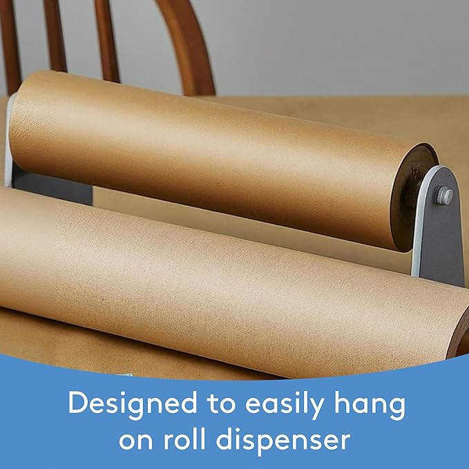 Woodpeckers Brown Craft Paper Roll 48 inch Wide, 1800 inch Long, 1 Roll, Jumbo Roll for Eco Friendly Christmas Gift Wrapping Paper and Packing Paper