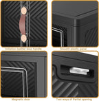 Extra Large Stackable Storage Bins with Lids & Wheels, Foldable Plastic Storage Bins (Dark, 220QT-55QT/14GAL*4Pack)