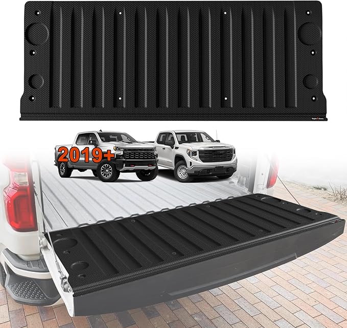 TripleAliners Tailgate Mat for 2019-2025 2026 Chevy Silverado & GMC Sierra 1500 Standard Tailgate Accessories Liner Protector All Weather TPE Custom Fit (Won't Fit Multipro Tailgate/Drop-in Liners)