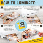 Matte Thermal Laminating Pouches, Matte Finish, 9 x 11.5 Inches 5 MIL Thickness, 30 Pack, Fitted for Letter Size Laminating Sheets 8.5 x 11