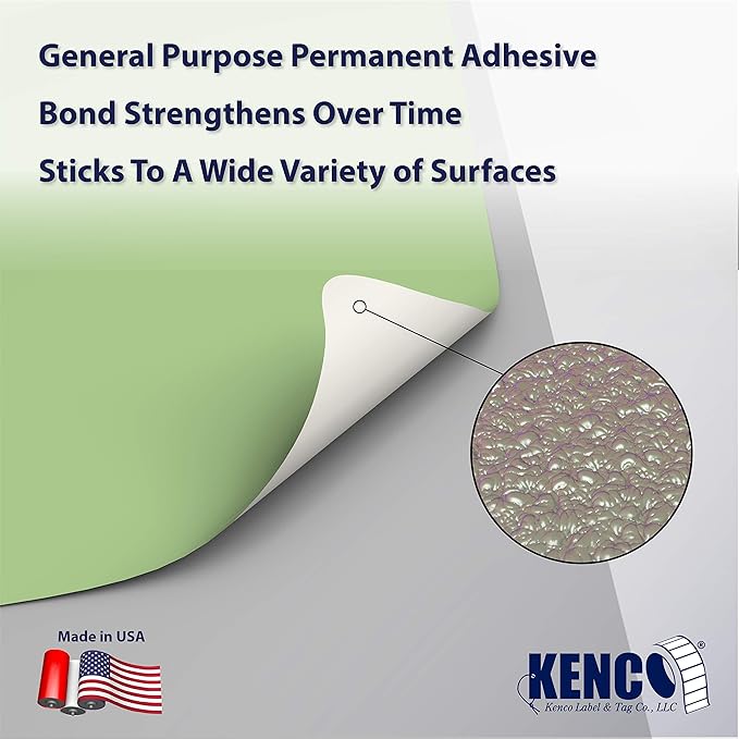 4" X 6" Direct Thermal Perforated Stickers Labels for Shipping Labels, Inventory, and Color Coding - Compatible with Zebra, Rollo, Godex and More (Green, 12 Rolls)