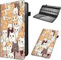 Car Registration and Insurance Holder, Leather Car Glove Box Organizer, Cool Car Accessories for ID, Driver's License Cards & Essential Document,business cards,Men&Women,Cute Funny Cats