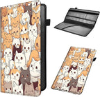 Car Registration and Insurance Holder, Leather Car Glove Box Organizer, Cool Car Accessories for ID, Driver's License Cards & Essential Document,business cards,Men&Women,Cute Funny Cats