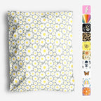 10x13 Poly Mailers – Daisy Floral – Waterproof, Tear-Resistant Shipping Bags with Adhesive Seal – 100 Pack – Package Mint