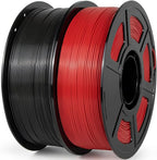 iSANMATE ASA 3D Printer Filament 1.75mm 2KG (4.4lbs), UV & Weather Resistant 3D Printer Filament Perfect for Outdoor Functional Parts, Black+Red