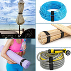 1"x39.4ft Hook and Loop Straps with 60 Buckles Adjustable Cut-to-Length Cable Ties Roll- Reusable Nylon Fastening Tape Cable Straps for Storage or Organization (1in x 39.4ft)