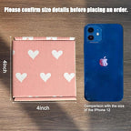 25 Pack Baby Pink Hearts Shipping Boxes, 4 x 4 x 2 inch Recyclable Kraft Corrugated Cardboard Boxes Literature Mailer for Mailing Packing for Mother's Day Small Business Shipping