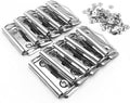 Shuokecrafts10 Pack 2.76 inch =7cm Mountable Clipboard Clips with Screws - Metal Clamp for Office, School, Classroom