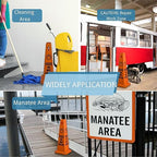 BESEA 4Pack Red Cones Caution DO NOT Enter Sign 4-Sided Heavy Duty Traffic Cones with Weighted Base for Restricted Areas, Construction Zones, Private Property