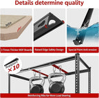 REIBII 48" W Garage Shelving Heavy Duty, 3000LBS Storage Shelves, 5-Tier Adjustable Metal Shelving, Garage Shelves Sturdy Industrial Shelf, Easy Assemble, 72" H x 48" W x 18" D