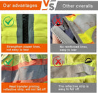 AYKRM Heavy Woven cotton High Vis Reflective work construction safety vest for men Class 2 with ipad Cargo Pockets
