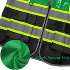 BeautyWill Custom Logo Safety Vest Class 2 High Visibility Reflective Vest for Men - Personalized Logo Team Vest