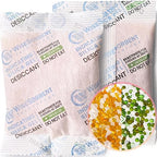[10 Packs] 50g Desiccant Packs, Indicating Silica Gel Packets, Rechargeable Desiccant Packs, Desiccant Moisture Absorber for Storage