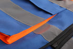 A-SAFETY Safety Vest High Visibility Working Vest with Dual Tone High Reflective Strips Orange&Blue Color Mixed Medium