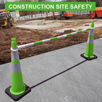 OrangeStar 36" Traffic Cones 8-Pack, Green Safety Cones with Reflective Collars, Heavy Weighted Base for Construction, Parking Lot, Road Work, Flexible PVC, Indoor & Outdoor Use