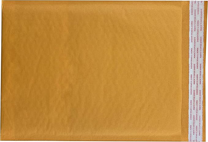 Amazon Basics Kraft Bubble Self-Seal Mailer, 10.5" x 16" (Internal Size 10.25" x 15"), 25-Pack, Brown