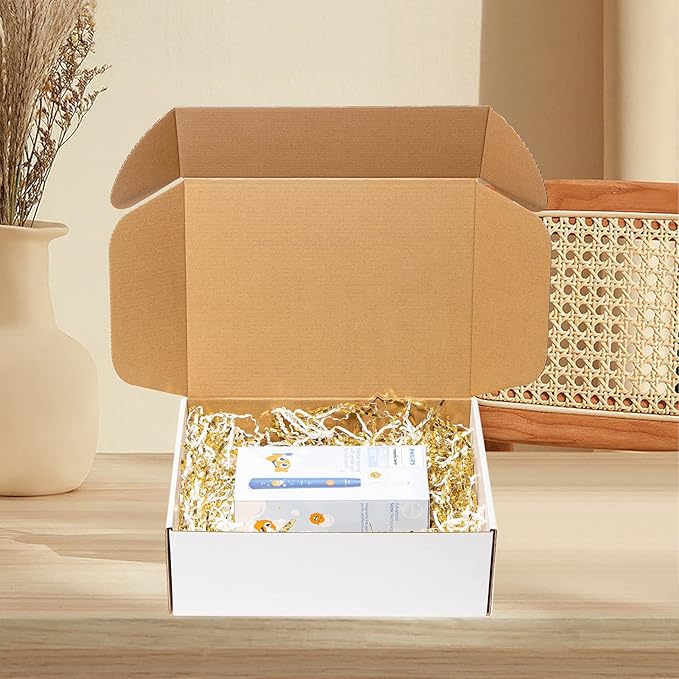 Shipping Boxes 12x9x4 Inches 20 Pack Corrugated Cardboard Mailing Boxes for Small Business - Medium White Literature Mailer Packaging Supplies