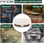 Heavy Duty Patio Furniture Covers Waterproof, 600D Round Outdoor Furniture Cover Waterproof for Sectional Sofa Couch, Outdoor Dining Table and Chair Set Covers 72"DIA x 28"H, Beige Brown
