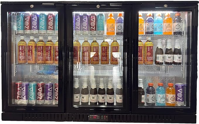 Back Bar Cooler Fridge,11.5 Cu Ft Commercial Display Refrigerator Beverage Undercounter Refrigerator, Commercial BeerFridge with LED Light Adjustable Shelves,ETL Sanitation