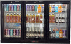 Back Bar Cooler Fridge,11.5 Cu Ft Commercial Display Refrigerator Beverage Undercounter Refrigerator, Commercial BeerFridge with LED Light Adjustable Shelves,ETL Sanitation