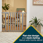 Safety 1st Baby Gate, Adjustable 29"-38" Wide, Pressure Mount | Walk Through Door | Silver | 2-Pack | Pet Compatible