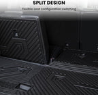 LASFIT Backrest Mat & Cargo Mat for Volkswagen VW Atlas 2018-2026, 2nd Row Bench seat, All Weather TPE Custom Fit Trunk Liners for VW Atlas Accessories Seatback Mats, Black, Easy to Clean