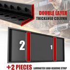 Raybee Storage Shelves, 72" H Garage Shelving, 5-Tier Adjustable Garage Shelves, 2000LBS Metal Shelving for Basement, Garage, Warehouse, Pantry, 72" H x 31.5" W x 16.5" D, Black