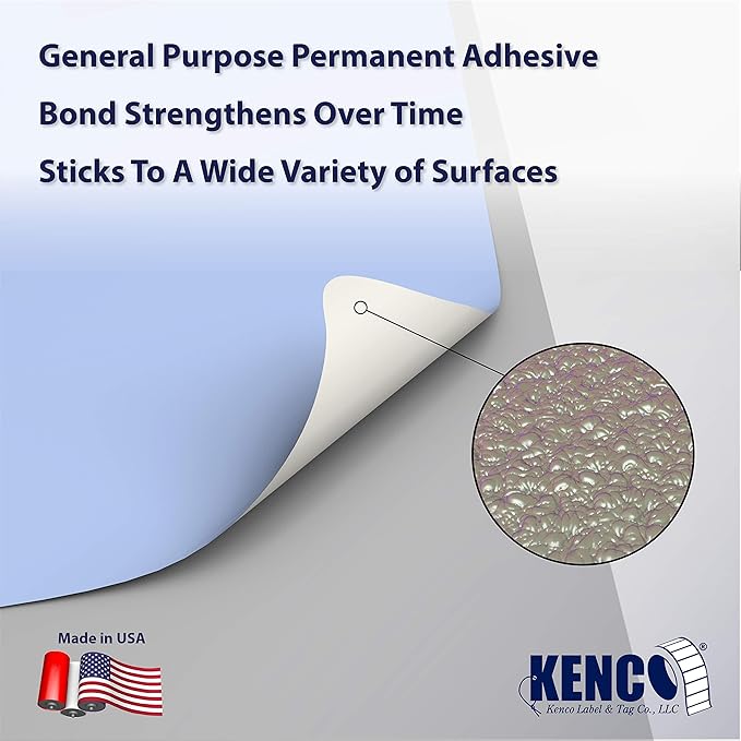 4" X 6" Direct Thermal Perforated Stickers Labels for Shipping Labels, Inventory, and Color Coding - Compatible with Zebra, Rollo, Godex and More (Blue, 12 Rolls)