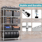 1750 LBS Storage Shelves 5-Tier Utility Shelving Unit Steel Organizer Wire Rack for Home,Kitchen,Office,Garage, Capacity 17.7" D x 47.2" W x 72.3" H