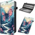 Car Registration and Insurance Holder, Leather Car Glove Box Organizer, Cool Car Accessories for ID, Driver's License Cards & Essential Document,business cards,Men&Women,Colorful Butterflys