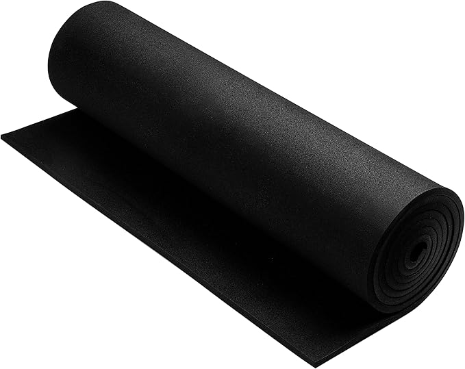AMZQNART EVA Foam 4mm, Cosplay Foam 16x59 inch Black, High Density 90 kg/m³, for Craft Projects Cosplay Costumes, Fake Weapons, Decorations, Christmas, Easter, Thanksgiving, etc.
