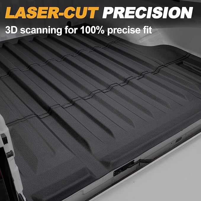 Truck Bed Mat for Nissan Frontier 2022-2026, All Weather Truck Bed Liner for 2026 2025 Nissan Frontier Accessories, 5FT TPE Cargo Liner Truck Mat