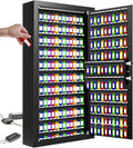 254 Keys Digital Key Lock Box Wall Mount with Code, Heavy Duty Anti-Theft Key Lock Box with Side Drop Slot and Colorful Key Tags for Car Garage House Rental Office