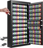 254 Keys Digital Key Lock Box Wall Mount with Code, Heavy Duty Anti-Theft Key Lock Box with Side Drop Slot and Colorful Key Tags for Car Garage House Rental Office