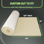 XCEL Marine Foam Roll with Self Adhesive - Beige 54" x 12" x 1/4" Closed Cell Foam Rubber Water Resistant Padding Sheet - Home, Marine, Garage, Automobile, Crafts & Cosplay (Beige, 54" x 12" x 1/4")