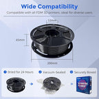 FLASHFORGE PETG Pro Filament 1.75mm Black, 3D Printer Filament 1kg (2.2lbs) Spool, Dimensional Accuracy +/- 0.02mm, 3D Printing Filament for Various Mechanical Parts, Waterproof Parts