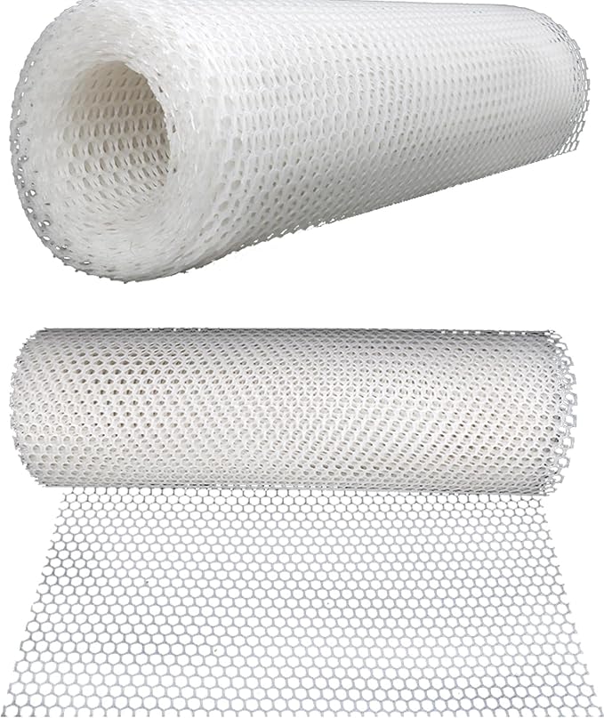 Plastic Wire Mesh Fence, Fencing Chicken Wire Fence with 1.8cm/0.7in Mesh Holes, for Pet Fencing Garden Balcony Grass Protection Farm Crafts(Size:Mesh 0.7in-3.3ft Wx65ft L,Color:White)