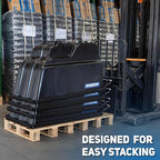 Tilt Truck, 1/2 Cu. Yd. Capacity Dump Cart with Heavy Duty 12” Wheels & 5” Casters for Handling, Transporting on Construction Jobsites, 750 lbs, Trash Cart with Wheels DUC12A-03PK (3-Pack)