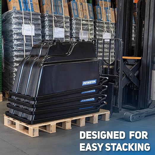 Tilt Truck, 1/2 Cu. Yd. Capacity Dump Cart with Non-Marking 12” Wheels & 5” Casters & Forklift-able Frame for Jobsites, 850 lbs, Trash Cart with Wheels DUC12T-F-NM-03PK (3-Pack)