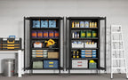 73 '' Metal Garage Storage Cabinet, 2 Doors and 4 Adjustable Shelves, mesh Door Design, can be Used to Store Tools, consumables, Books, etc., for Office, Home, Garage, Gym, School (Black)