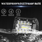 4 Inch 120W LED Light Bar 12000LM Spot Flood Combo Off Road Triple Row Work Driving Fog Light for Pickup Truck ATV UTV SUV Boat 2PCS