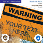 Custom Warning Sign, OSHA Sign, 10x14 Inches, Rust Free .040 Aluminum, Fade Resistant, Indoor/Outdoor Use, Made in USA