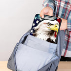 Clipboard with Storage,Heavy Duty Plastic Storage Clipboard with Low Profile Clip,Teacher Must Haves,Office Supplies,American Flag Owl