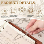 48 Pcs Ideal Paper Clamps Butterfly Clips Large Mental Butterfly Wire 2.56 x 1.69 Inch No. 1 Size Silver Durable Metal Clips for Crafting Sewing Paper Fabric DIY Project Holders